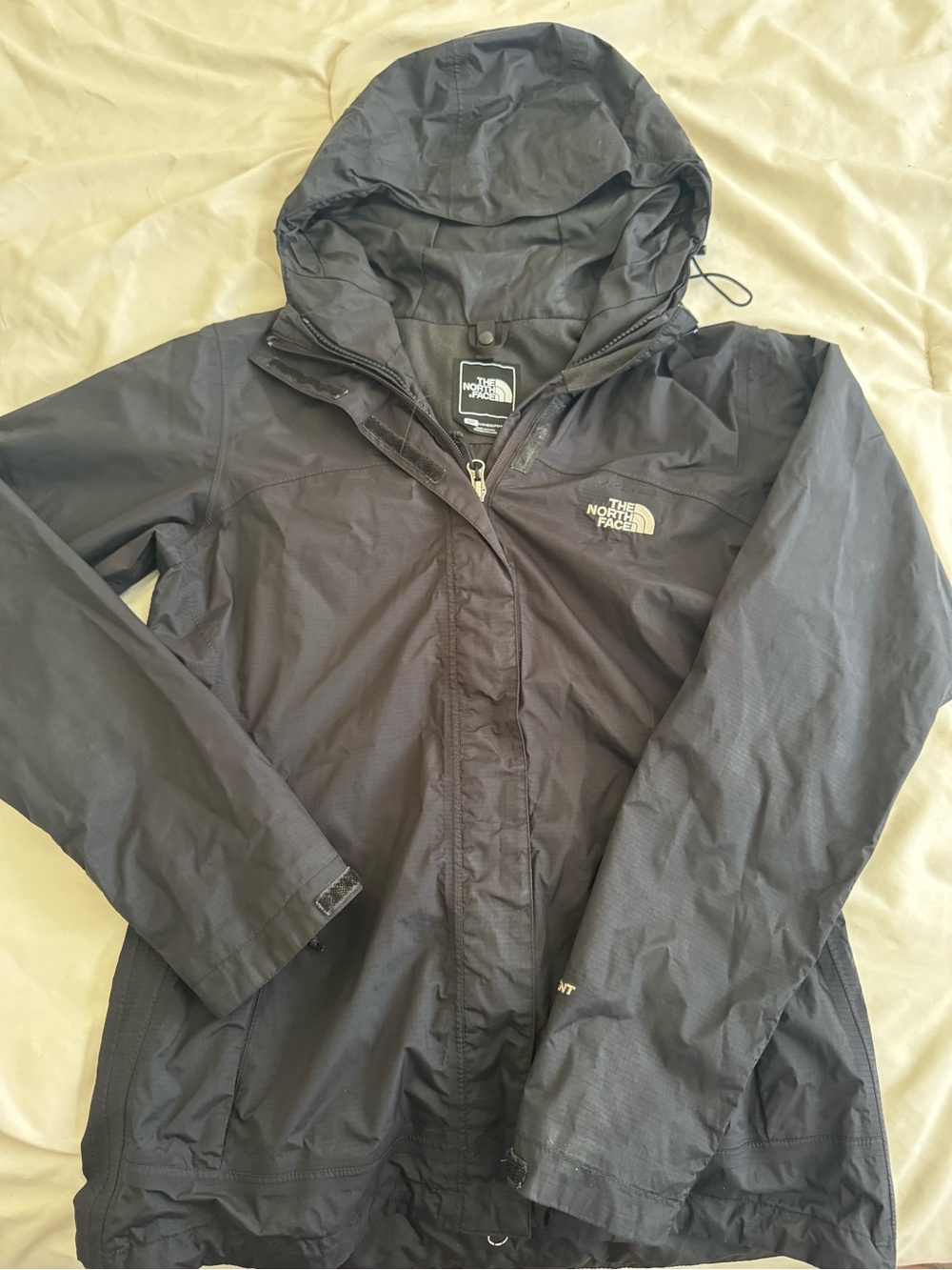 The North Face Womens Black Hooded Rain Jacket